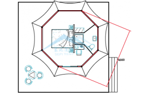 八邊形篷房布局圖
