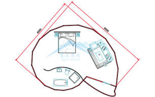 蝸牛酒店帳篷布局圖